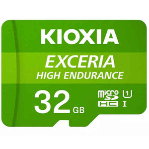 Mikro SD Speicherkarte mit Adapter Kioxia Exceria High Endurance Klasse 10 UHS-I U3 grün