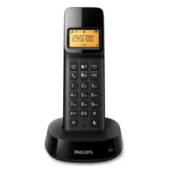 Kabelloses Telefon Philips D1601B/01 1,6" 300 mAh GAP Schwarz