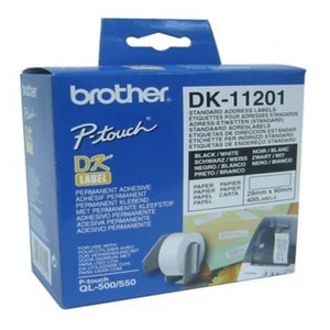 Drucker-Etiketten Brother DK11201 29 x 90 mm Weiß