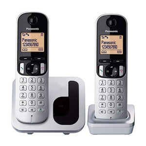 Kabelloses Telefon Panasonic Corp. DUO KX-TGC212SPS (2 pcs) Schwarz/Silberfarben