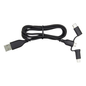 USB-Kabel auf USB-C und Lightning Ewent EW1376 (1 m) Schwarz