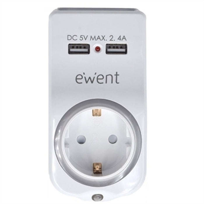 Wandstecker mit 2 USB-Ports Ewent EW1225 16A 3680 W