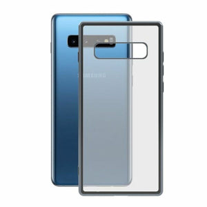 Handyhülle Samsung Galaxy S10 KSIX Flex Metal TPU Durchsichtig Grau Metallic