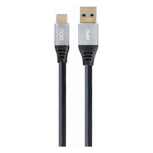 USB A zu USB-C-Kabel DCU Schwarz (1,5M)