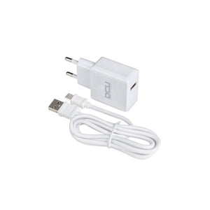 Wand-Ladegerät + Micro USB-Kabel C DCU 66826 Weiß (1 m)
