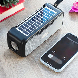 Kabelloser Lautsprecher mit Solarzellen und LED-Taschenlampe Sunker InnovaGoods